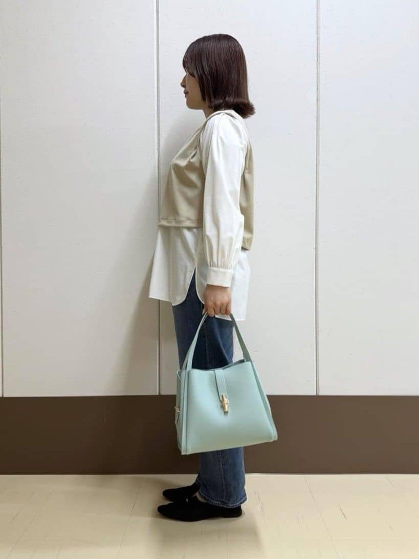 Rikoさんの「INDIVI｜【洗える／UVケア】レイヤード風デザイントップス」を使ったコーディネート