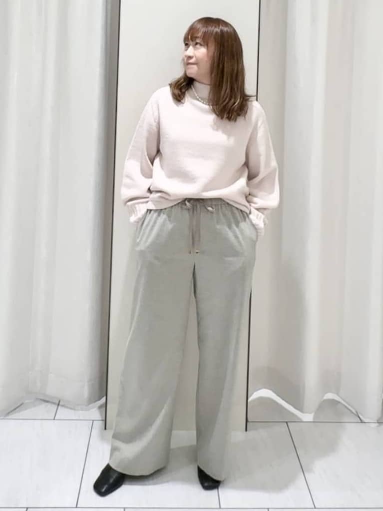 ʏᴜᴋɪᴋᴏさんの「UNTITLED｜【洗える】スポンディッシュ ボトルネックニット」を使ったコーディネート