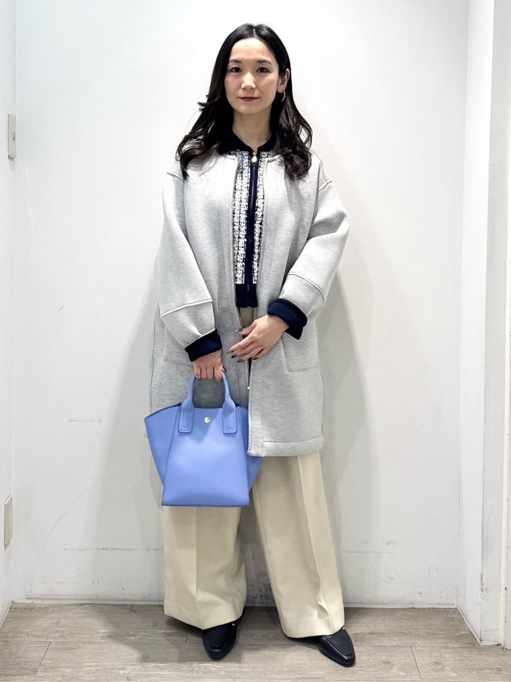 yuicciさんの「OPAQUE.CLIP｜リバーシブル配色ノーカラーコート【洗濯機OK】」を使ったコーディネート
