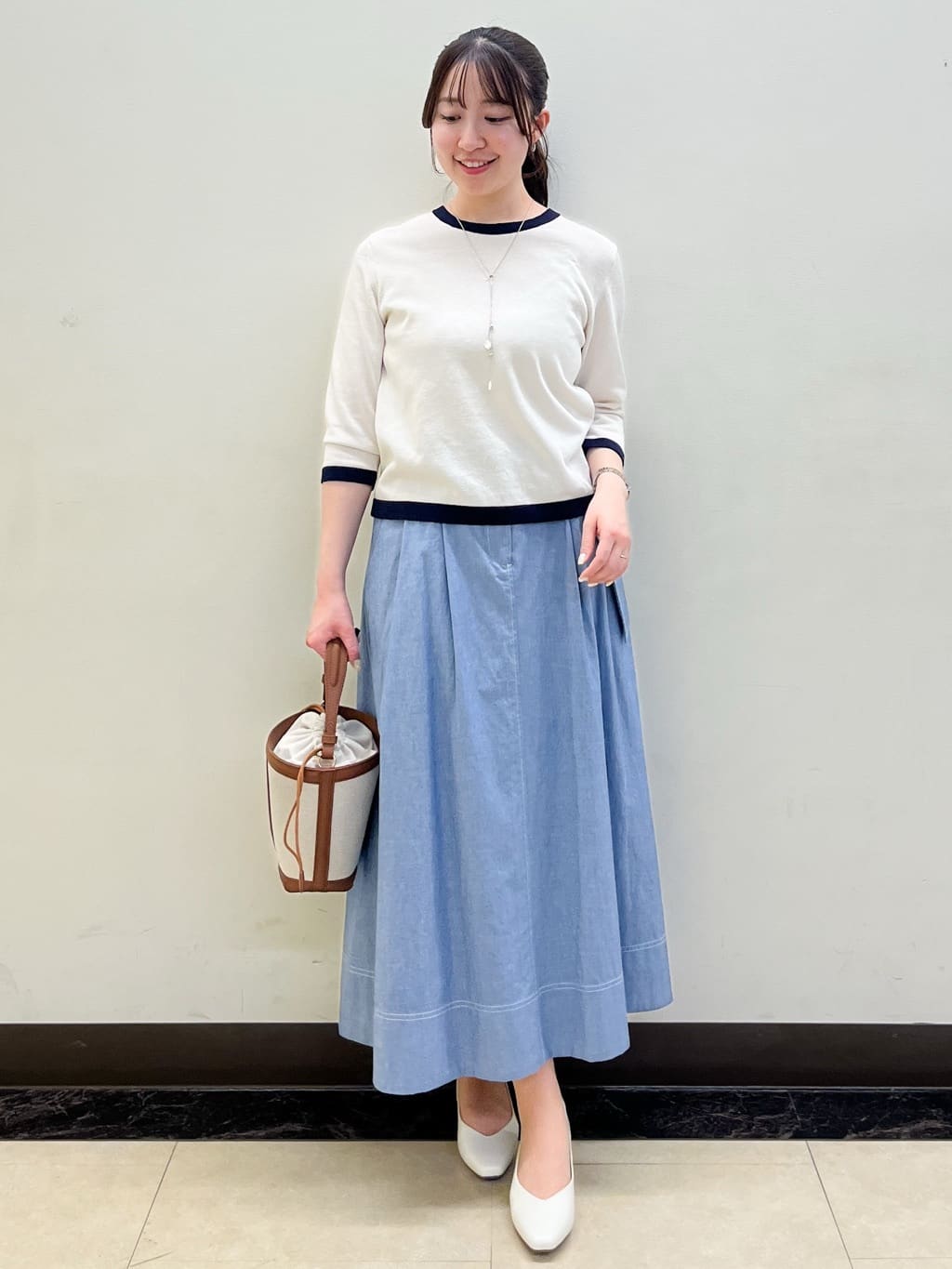 mikikoさんの「Reflect｜【アンサンブル可】バイカラーニット」を使ったコーディネート