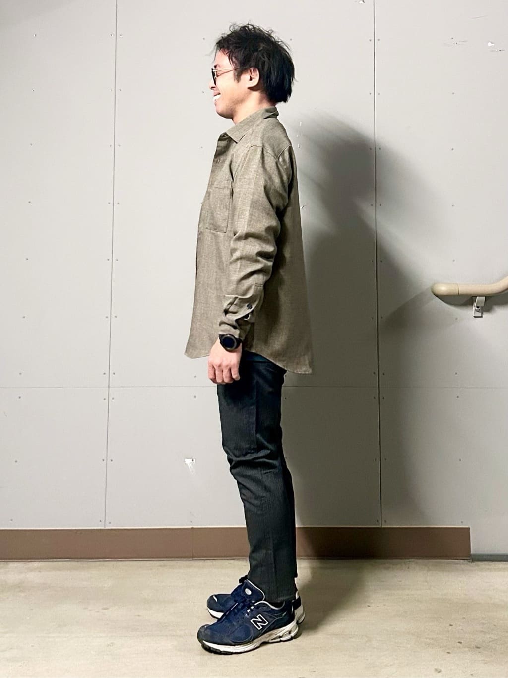 KENJI Iさんの「THE SHOP TK｜【LINO FINE】リネンライク 長袖シャツ UVカット/イージーケア/吸水速乾/洗濯機OK」を使ったコーディネート