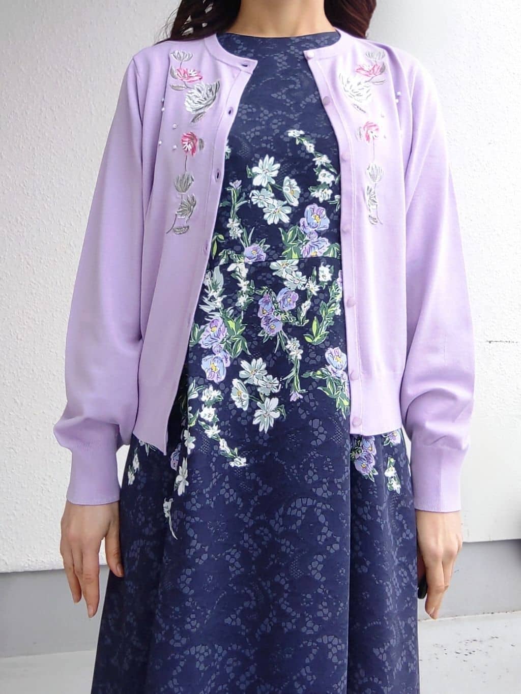 keinaさんの「SunaUna｜【SS～Lサイズ展開／フラワー刺繍】クラフトカーディガン」を使ったコーディネート