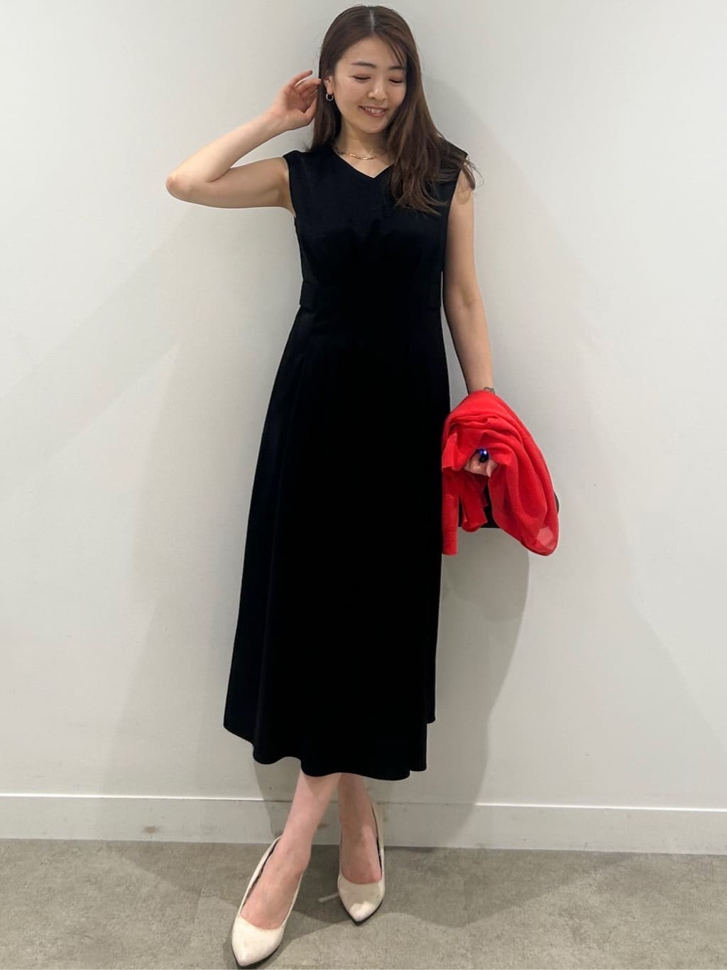 hayaseさんの「COUP DE CHANCE｜【手洗い可／日本製】ノースリーブフレアワンピース」を使ったコーディネート