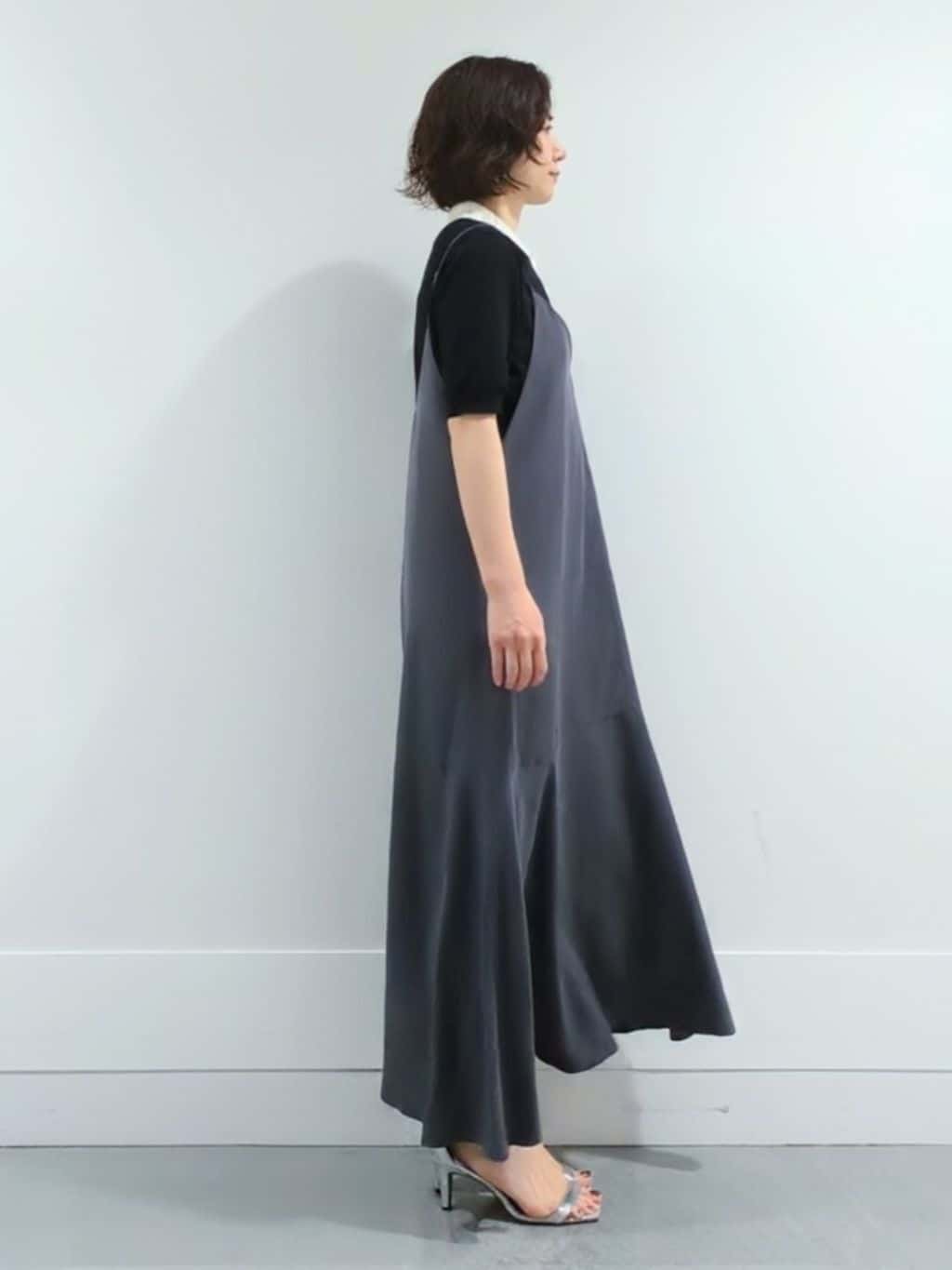 ミズタさんの「UNTITLED｜【トレンド/きれいめ】5分袖ポロニット」を使ったコーディネート