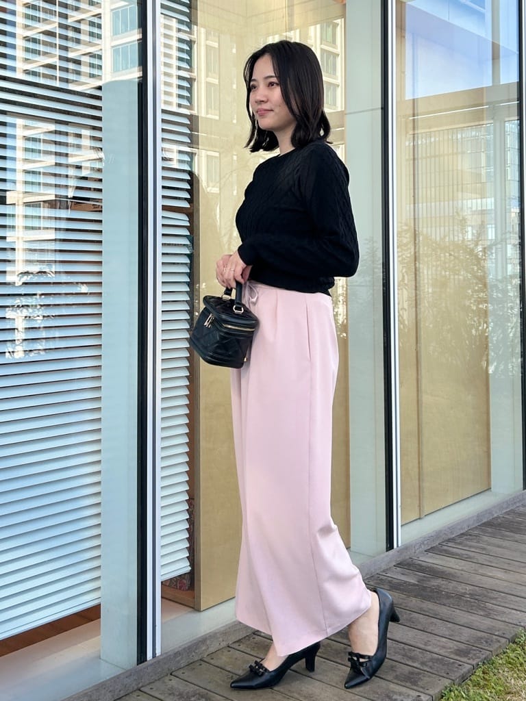 shinoさんの「Couture brooch｜【アンサンブル可】ダイヤ柄カーディガン」を使ったコーディネート