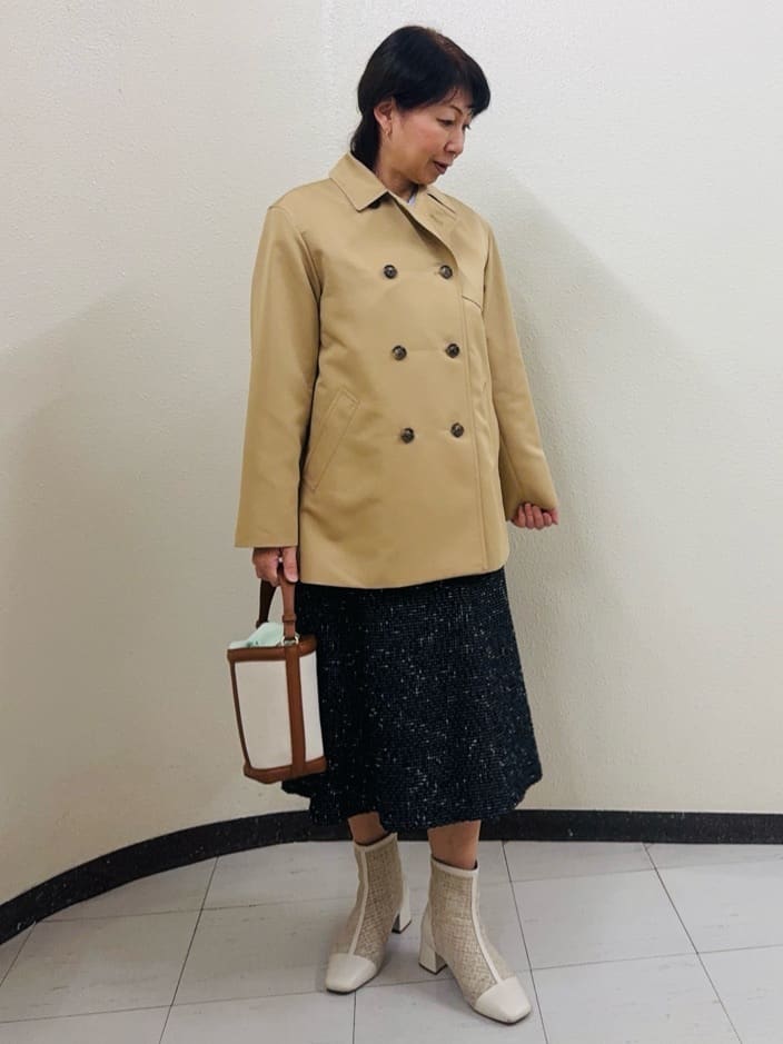 ⭐︎Eimi⭐︎さんの「Reflect｜【オン・オフ着回しやすい◎】ダブルブレストジャケット」を使ったコーディネート