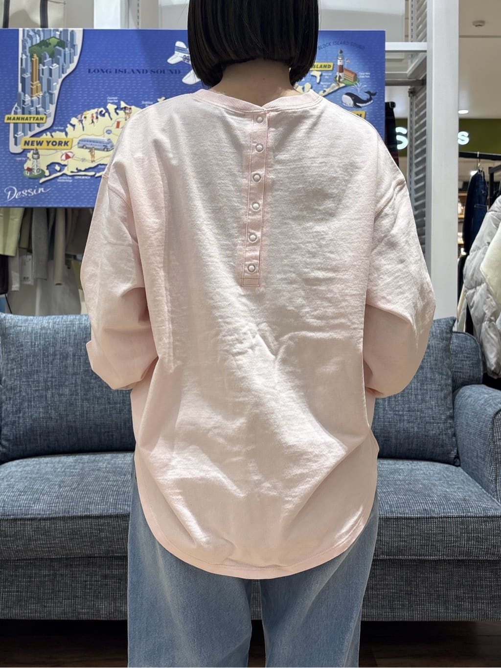 risaさんの「Dessin｜【360度可愛い・洗える】バックヘンリーカットソー」を使ったコーディネート