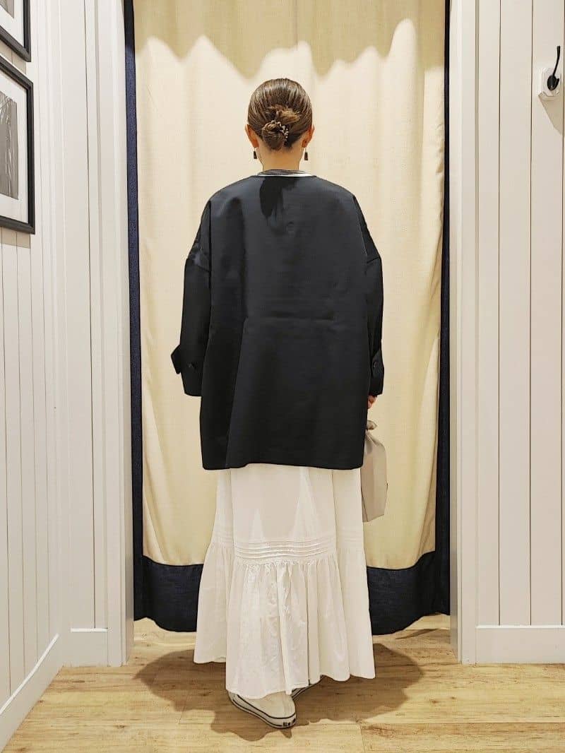 toyaさんの「Dessin｜【花粉ガード/撥水加工/洗える】クルーネックスプリングコート」を使ったコーディネート