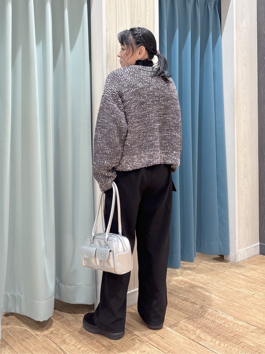 わかさんの「SHOO･LA･RUE｜【洗濯機可/前後2WAY】ぽこぽこニットカーディガン」を使ったコーディネート