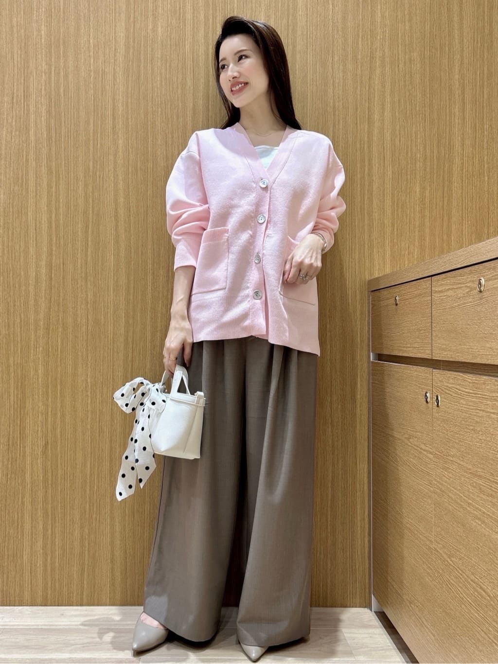 maiさんの「OPAQUE.CLIP｜コットンリブキャミソール【洗濯機洗い可】」を使ったコーディネート