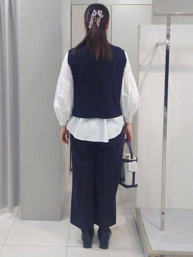 AZUSAさんの「Reflect｜【レイヤードにおすすめ◎】バンドカラーボリュームスリーブシャツ」を使ったコーディネート
