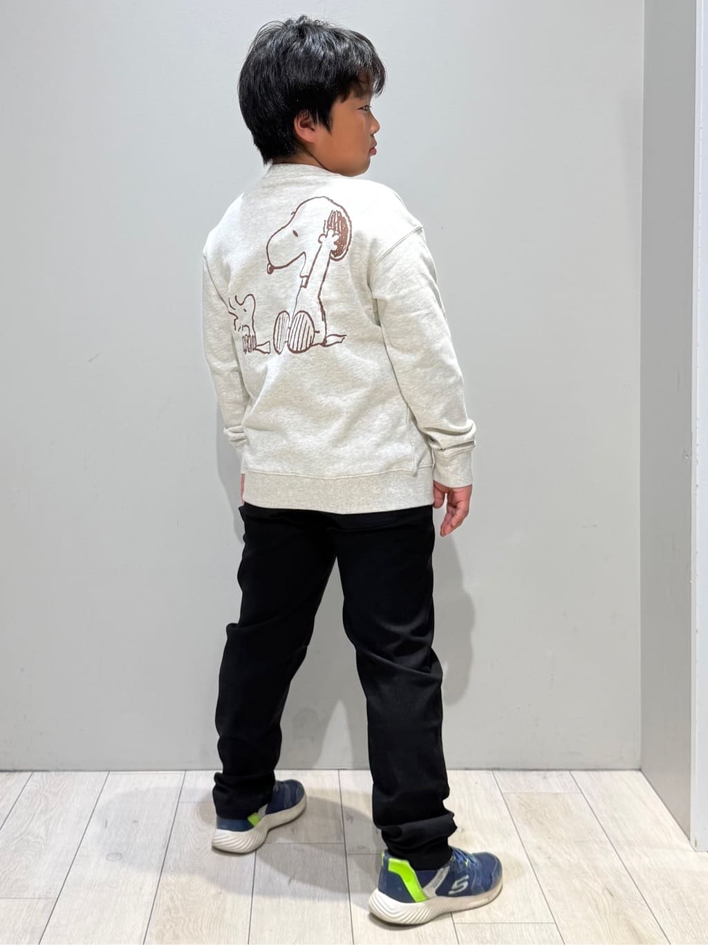 kuboさんの「THE SHOP TK｜【110－160】PEANUTS ／ ピーナッツ スヌーピーミニ裏毛スウェット」を使ったコーディネート