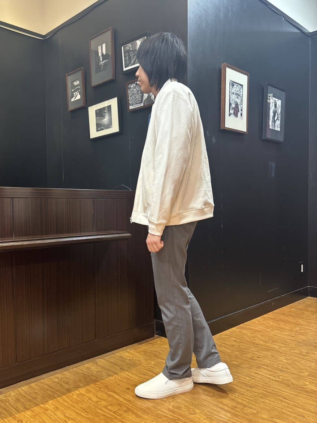 moritaさんの「TAKEO KIKUCHI｜スライドパズル ジャカード ブルゾン」を使ったコーディネート