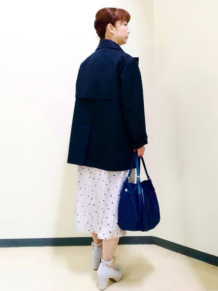 花さんの「Reflect｜【セレモニー／通勤／おでかけに◎】フラワープリントボウタイワンピース」を使ったコーディネート