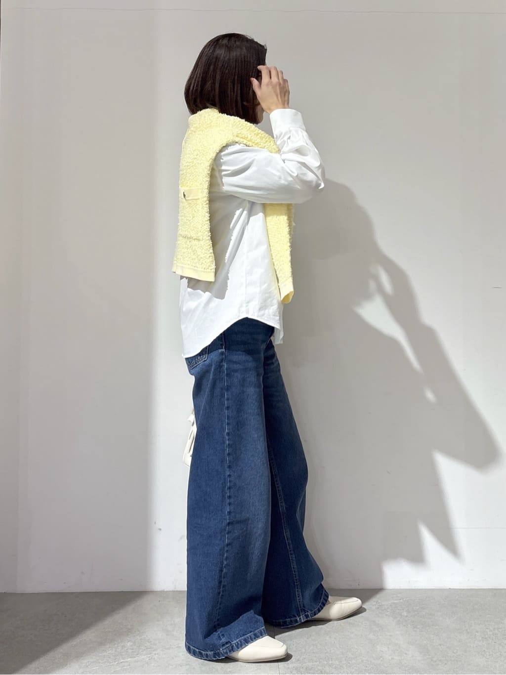 NAKAさんの「OPAQUE.CLIP｜フロントフリルブラウス【洗濯機OK】」を使ったコーディネート