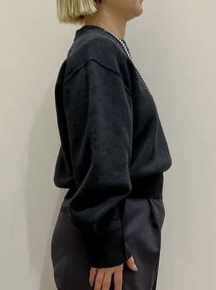 くーみーさんの「OPAQUE.CLIP｜スウェットライクショートニット【洗濯機OK】」を使ったコーディネート