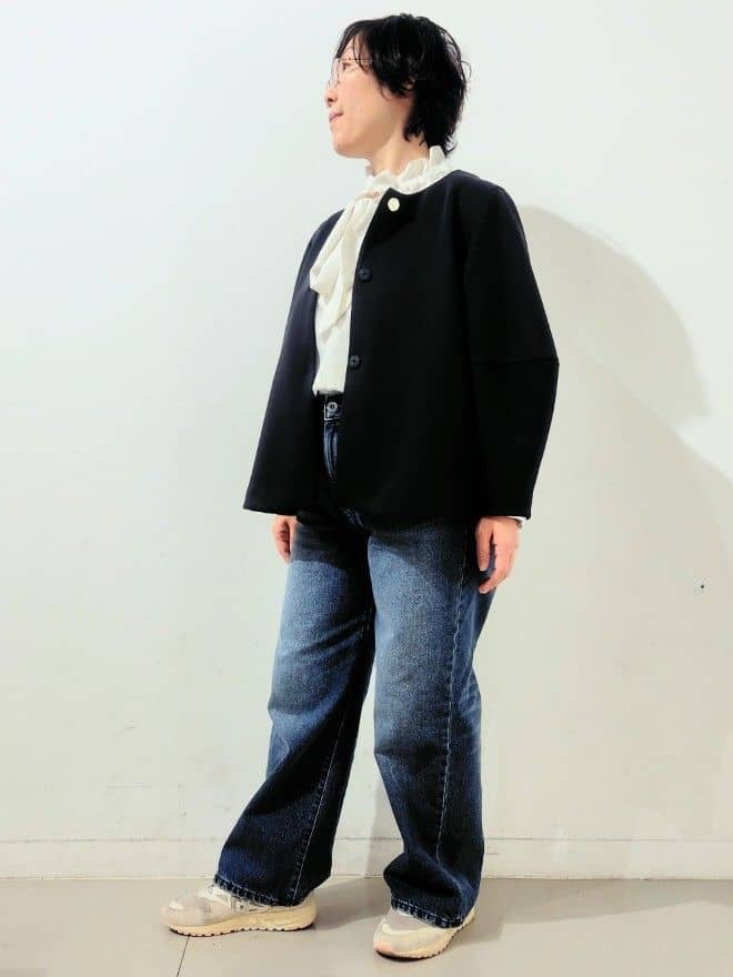 kodamaさんの「THE SHOP TK｜【通勤にもカジュアルにも】ギャザーリボンタイブラウス」を使ったコーディネート