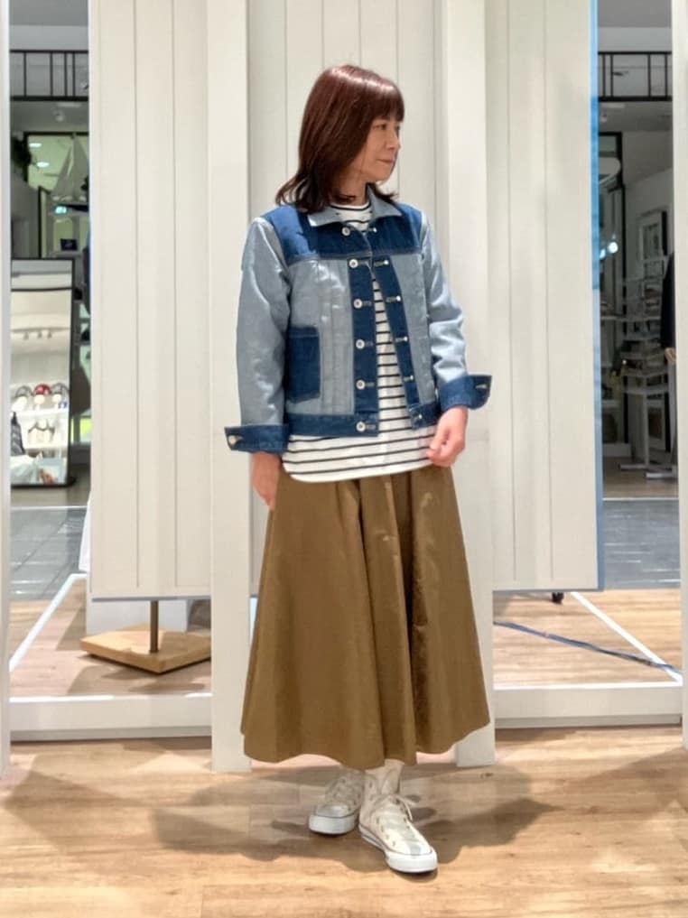Fujitaさんの「Dessin｜【ユニセックス/2WAY】リバーシブルデニムジャケット」を使ったコーディネート