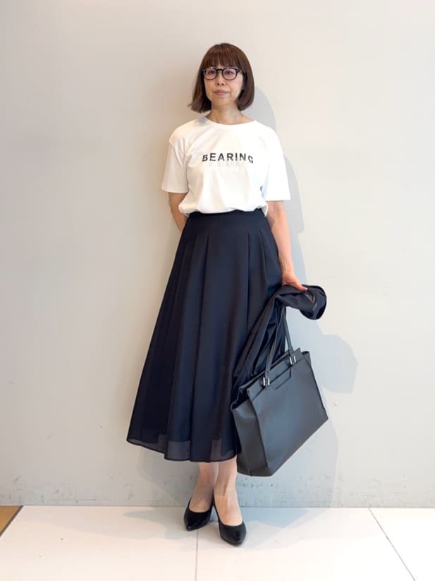 murayamaさんの「INDIVI｜【接触冷感／洗える／2WAY】ドロスト付 シアーシャンブレーシャツ」を使ったコーディネート