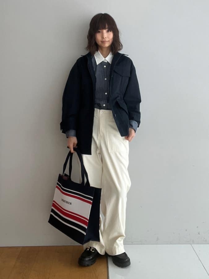 misaさんの「DRESSTERIOR｜【ウォッシャブル】コンパクトコットンミリタリーブルゾン」を使ったコーディネート