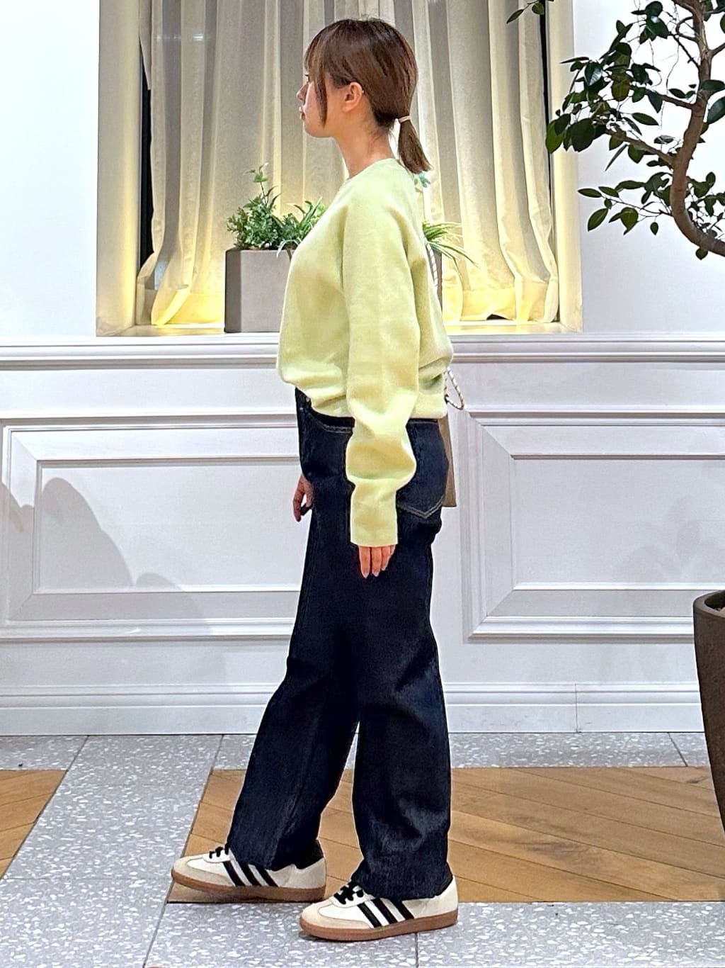 なべこさんの「DRESSTERIOR｜Americana（アメリカーナ）&times;TEMBEA PVCコーティング巾着」を使ったコーディネート