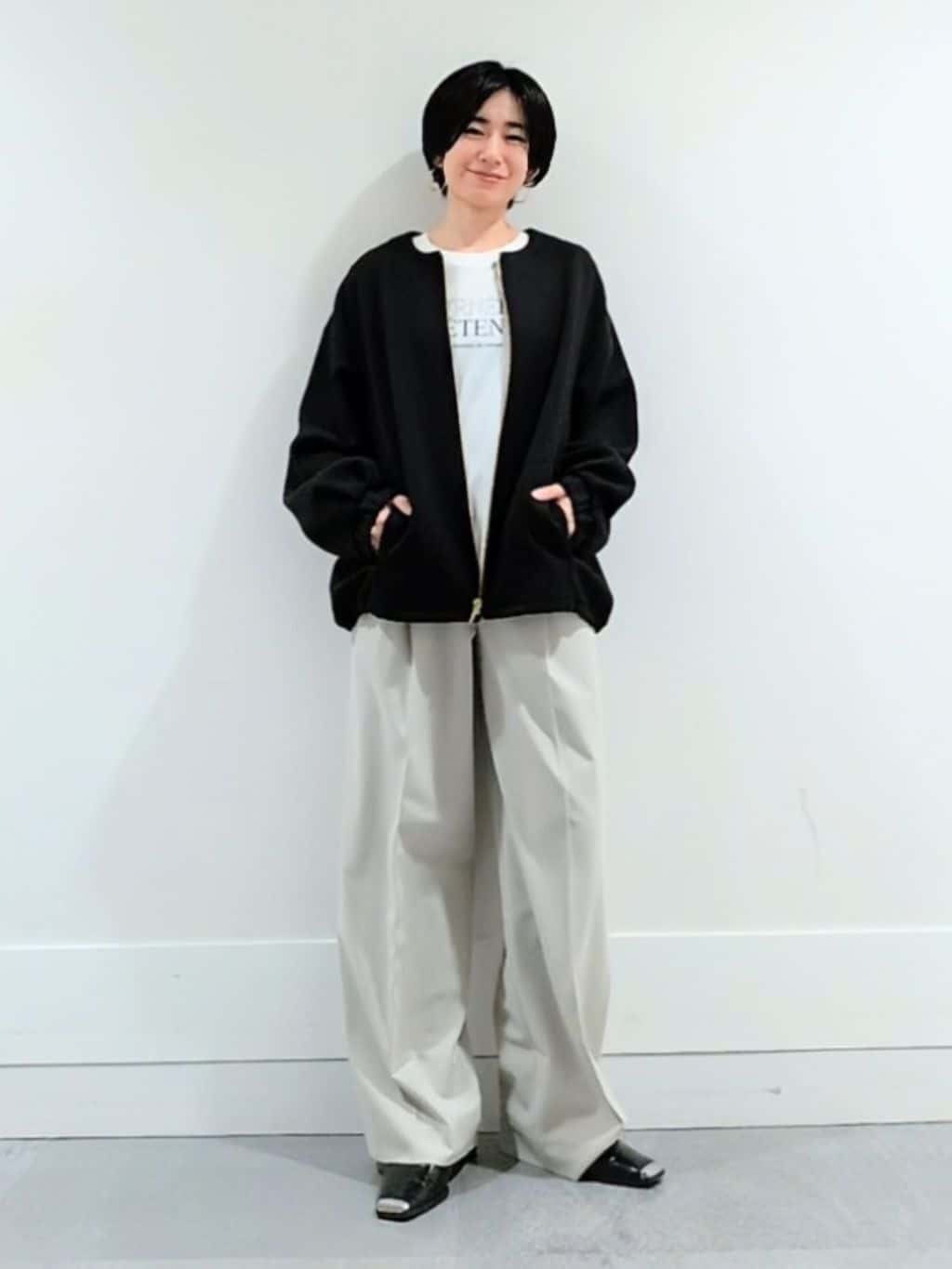 ミズタさんの「UNTITLED｜◆【春アウター/ゆったり】ダンボールジップブルゾン」を使ったコーディネート