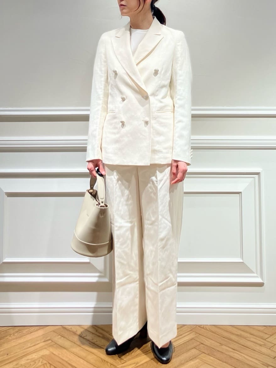 TSUKUIさんの「DRESSTERIOR｜【セットアップ可】リネンブレンドダブルブレストジャケット」を使ったコーディネート