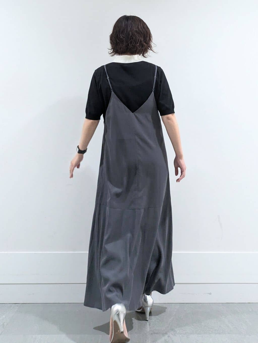 ミズタさんの「UNTITLED｜【トレンド/きれいめ】5分袖ポロニット」を使ったコーディネート