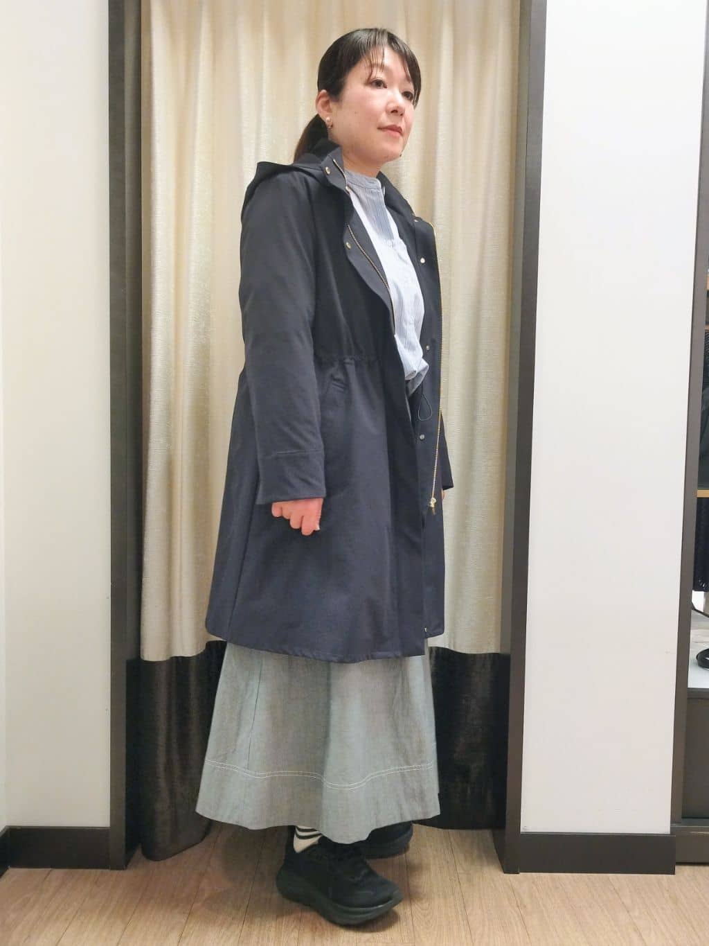 junさんの「Reflect｜【レイヤードにおすすめ◎】バンドカラーボリュームスリーブシャツ」を使ったコーディネート
