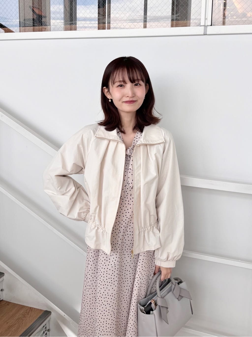 みさかさんの「index｜スタンドカラーペプラムブルゾン【洗濯機OK】」を使ったコーディネート