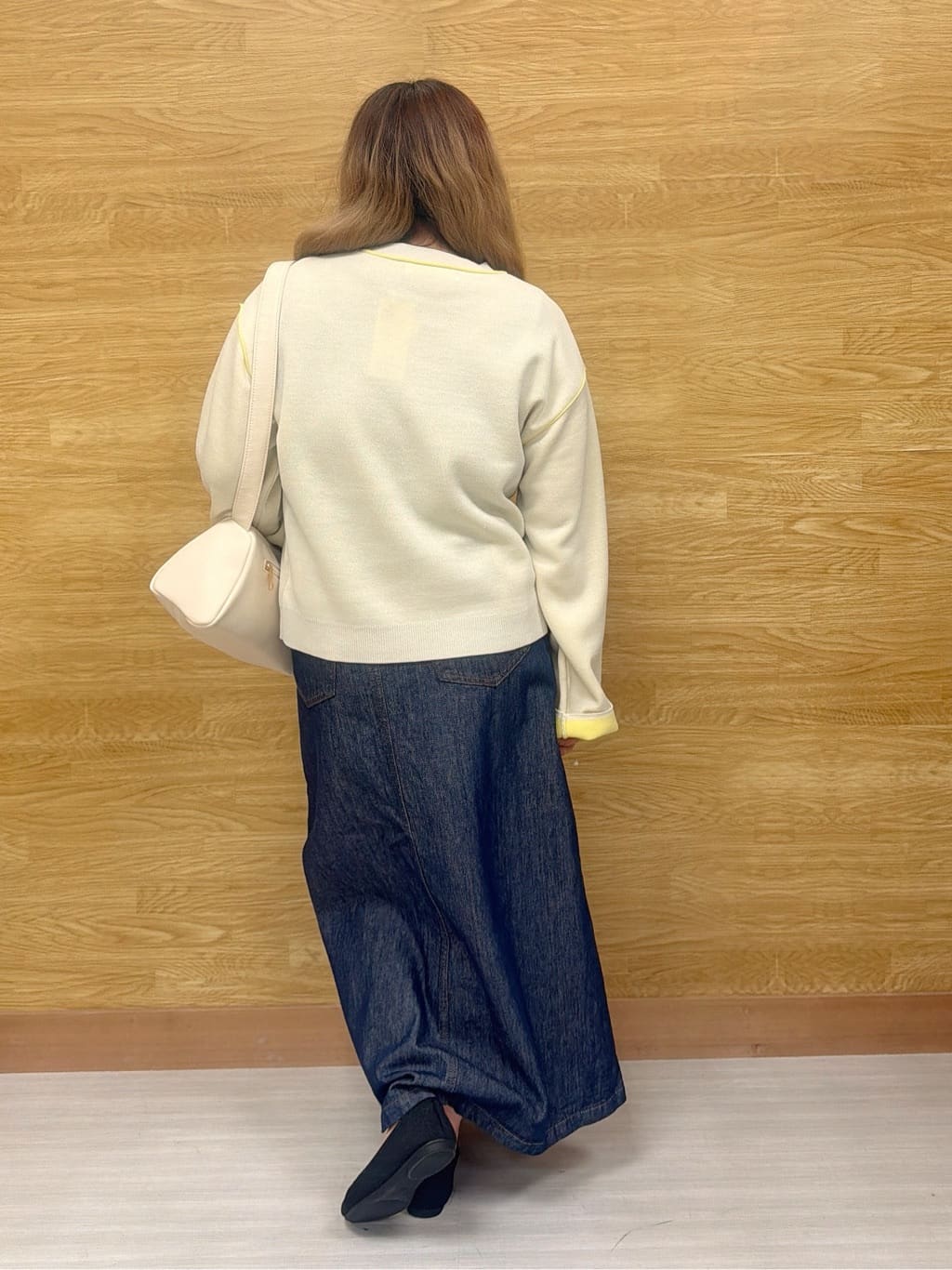 ぁむさんの「SHOO･LA･RUE｜ダブルフェイス配色ニット」を使ったコーディネート