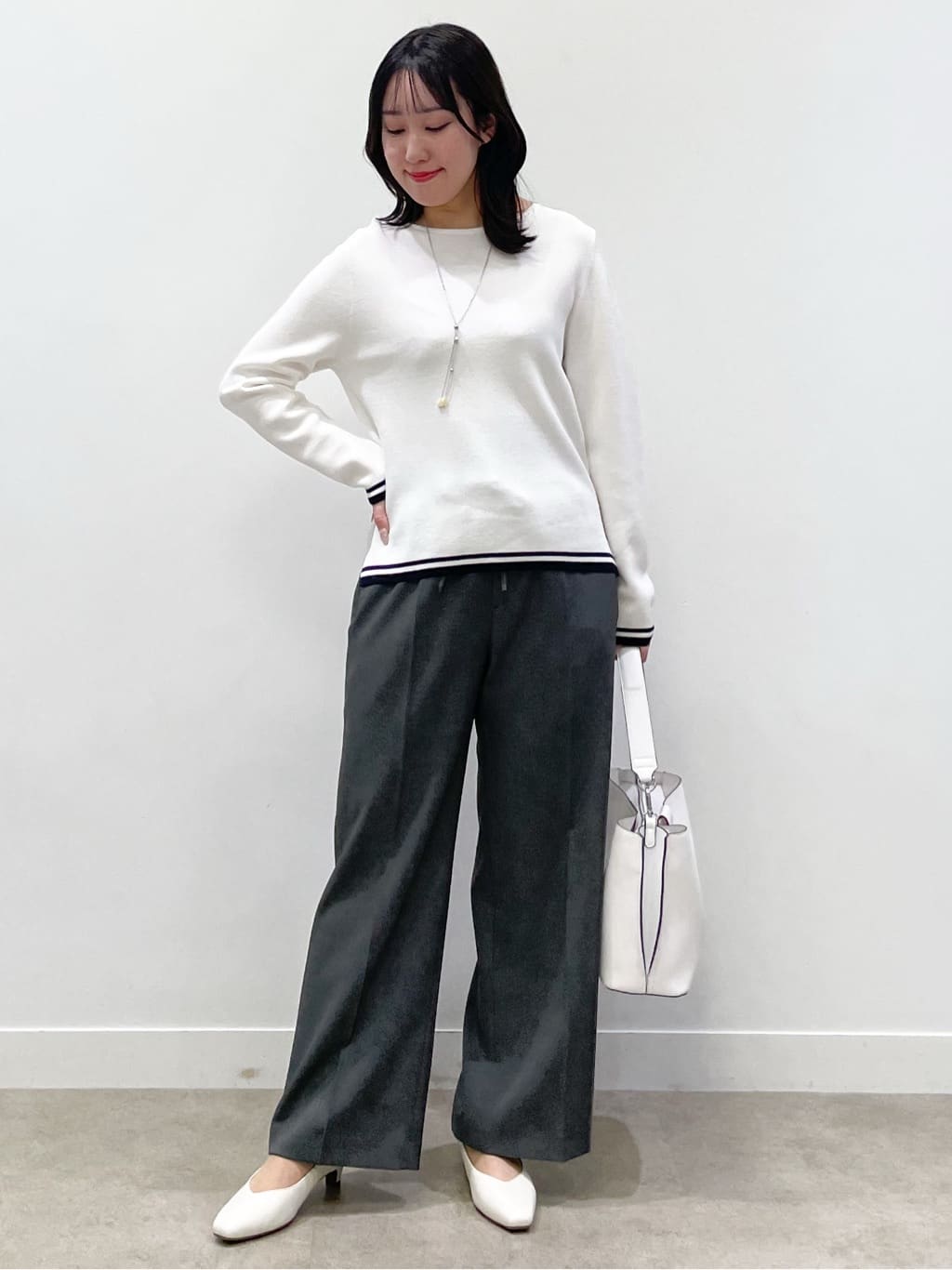 yukariさんの「Reflect｜【セットアップ可】ダブルジャカードニットプルオーバー」を使ったコーディネート