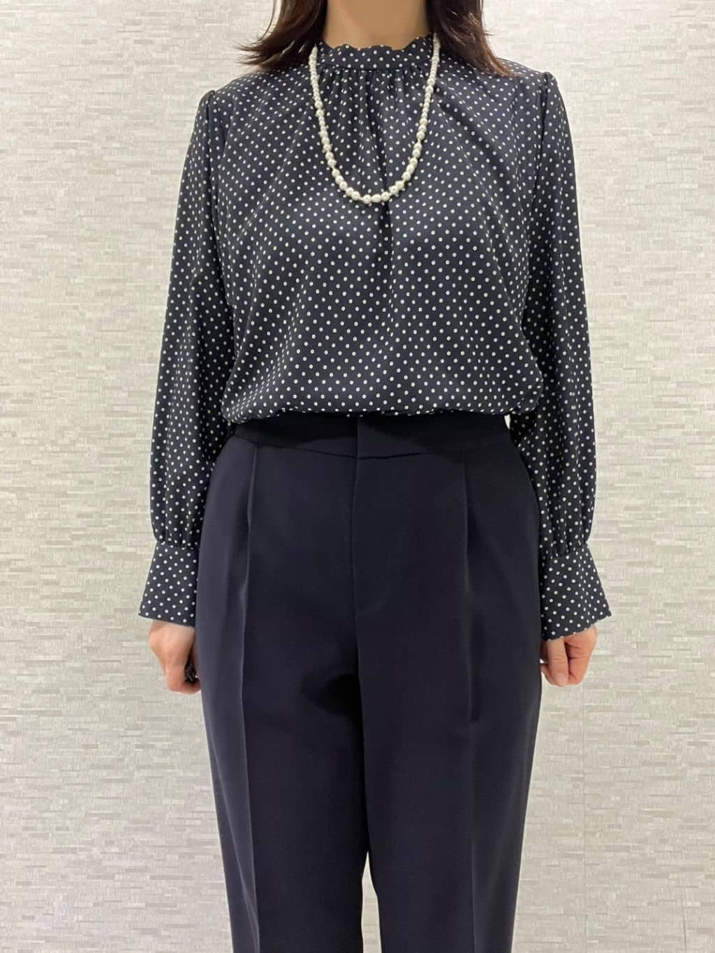marikoさんの「Reflect｜【SS-4Lサイズ】ドットプリントブラウス」を使ったコーディネート