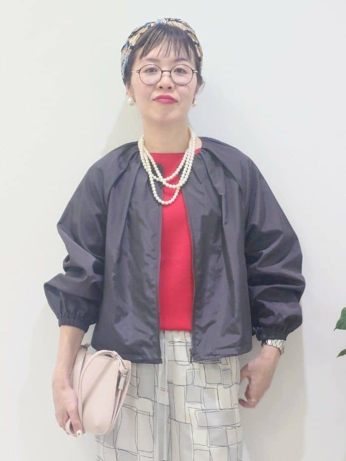MUTSUKOさんの「UNTITLED｜◆【セットアップ可/はっ水】シャイニータイプライターブルゾン」を使ったコーディネート