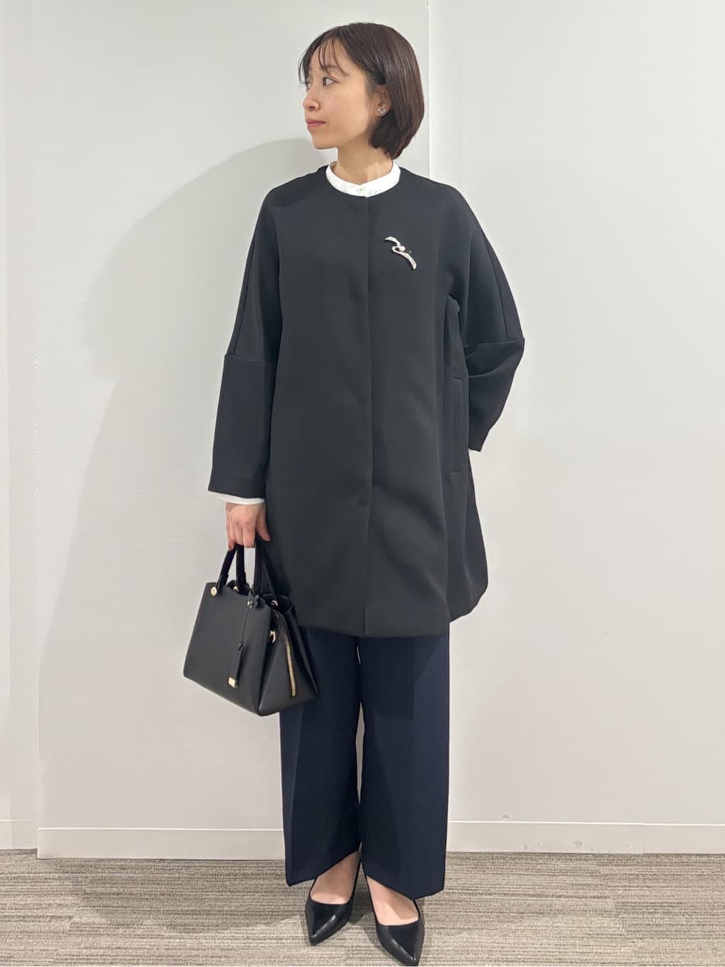 kumiさんの「OPAQUE.CLIP｜フォルムスリーブミドルコート【洗濯機OK】」を使ったコーディネート