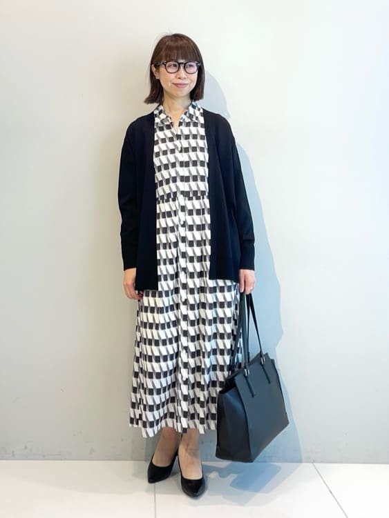 murayamaさんの「INDIVI｜【洗える／上品】きれいめ着流しカーディガンニット」を使ったコーディネート