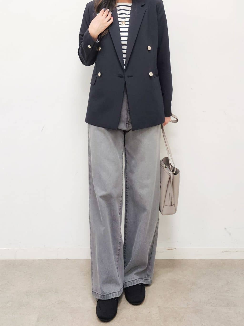 ゆゆさんの「SHOO･LA･RUE｜【セットアップ可/S-LL/洗濯機可】マニッシュに決まる ダブルブレストジャケット」を使ったコーディネート