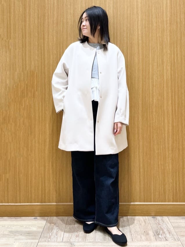 aさんの「OPAQUE.CLIP｜フォルムスリーブミドルコート【洗濯機OK】」を使ったコーディネート