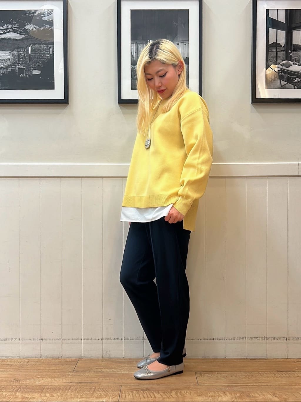 あんこさんの「SHOO･LA･RUE｜【高レビュー/洗濯機可/S-LL】さらに軽くなった スポンディッシュ裾フェイクトップス」を使ったコーディネート
