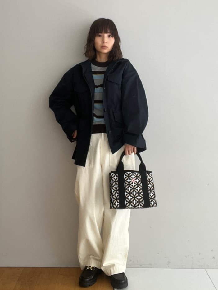 misaさんの「DRESSTERIOR｜【ウォッシャブル】コンパクトコットンミリタリーブルゾン」を使ったコーディネート
