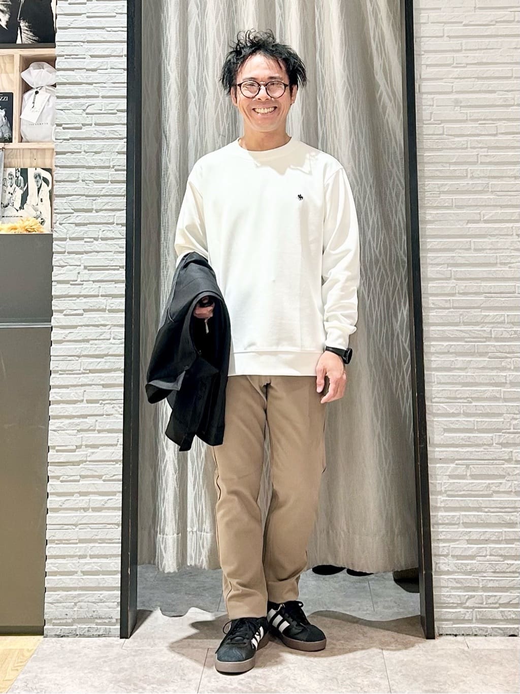 KENJI Iさんの「THE SHOP TK｜FLEX LINE  カバーオール　ストレッチ/防シワ/マシンウォッシャブル/セットアップ可」を使ったコーディネート