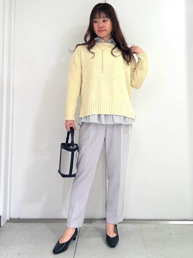 miさんの「Reflect｜【撥水】ストレッチタフタミドル丈スタンドカラーコート」を使ったコーディネート