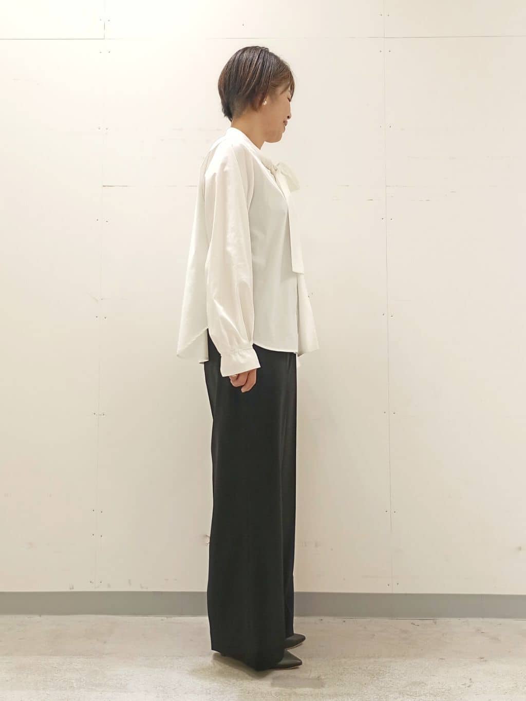 Kさんの「INDIVI｜【2点セット／洗える】ツイードジレ＆ボウタイブラウス」を使ったコーディネート