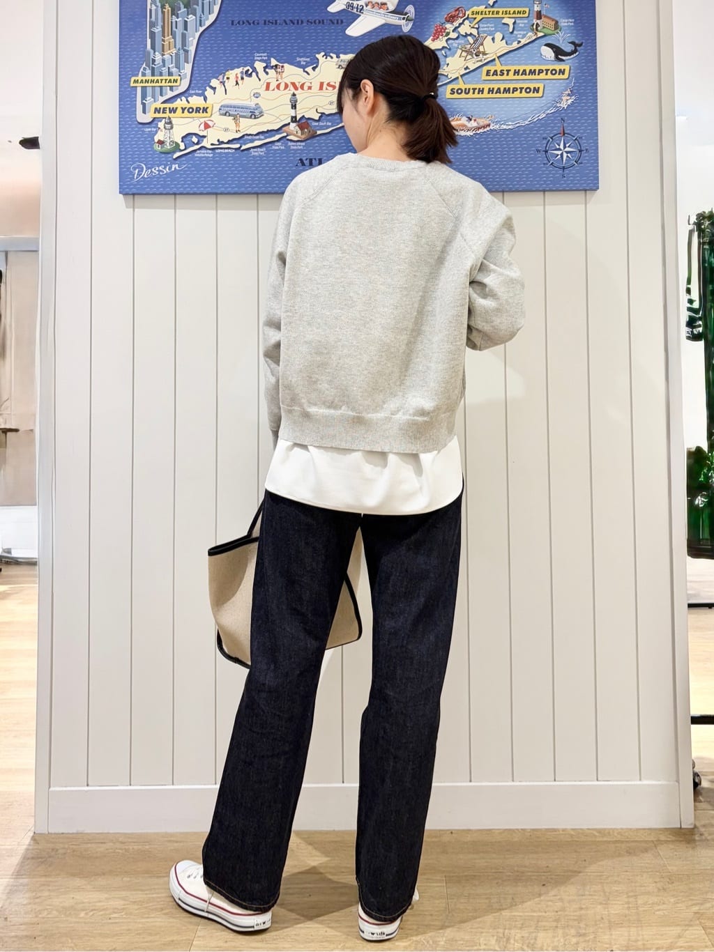uwatokoさんの「Dessin｜【花粉ガード/撥水加工/洗える】クルーネックスプリングコート」を使ったコーディネート
