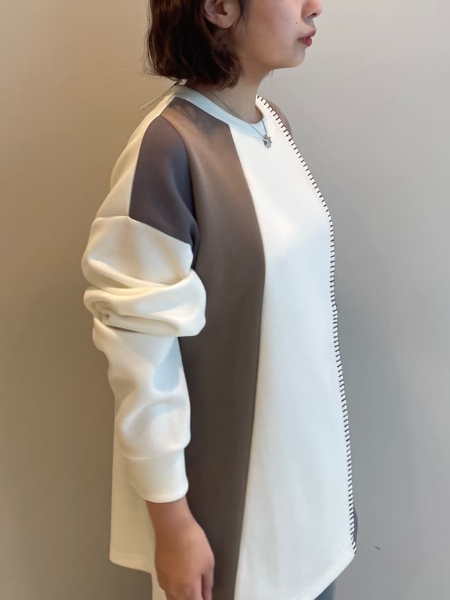 abeさんの「tk.TAKEO KIKUCHI｜ダイヤゴナルブランケットカットソー」を使ったコーディネート