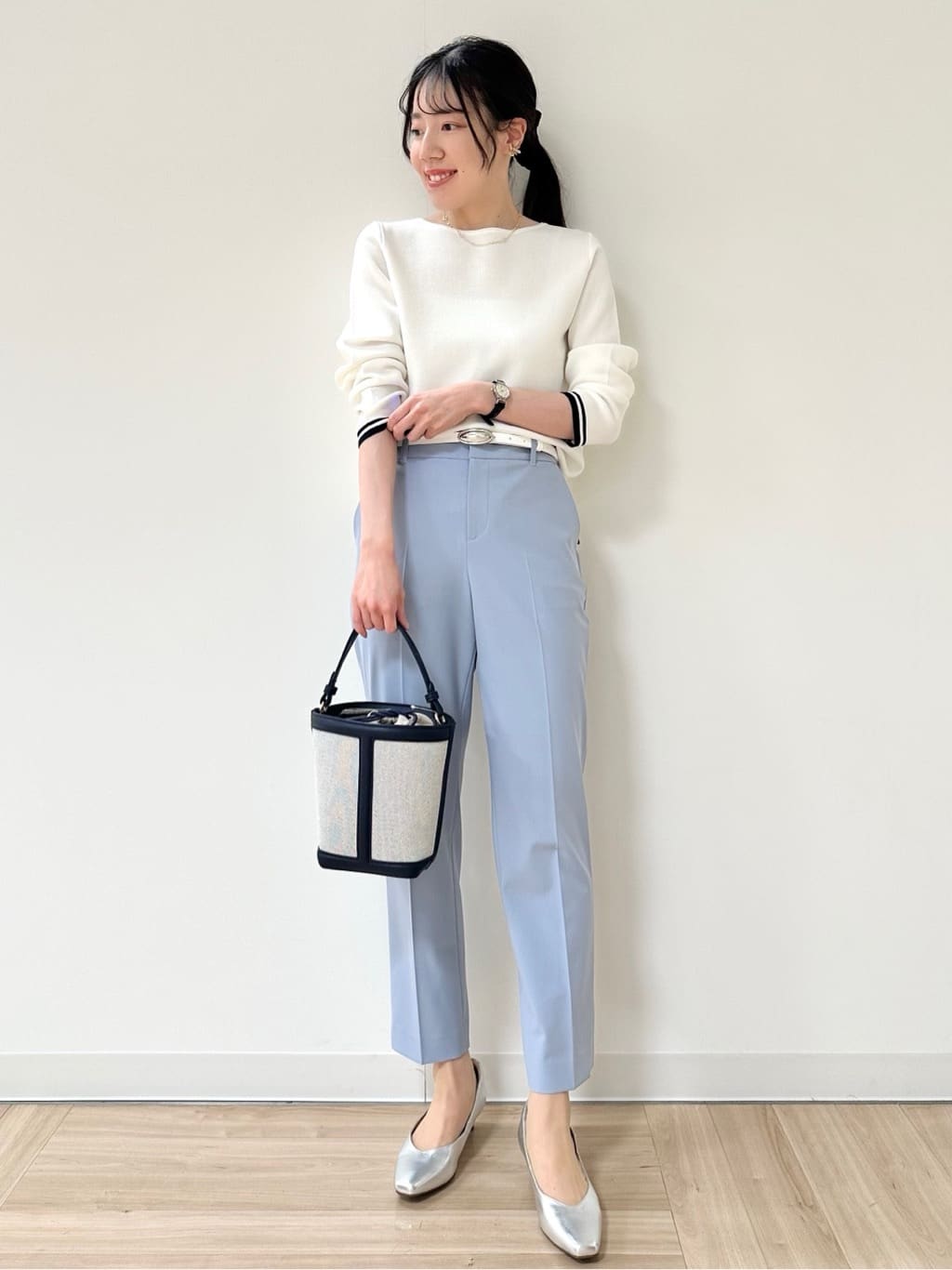 Momoさんの「Reflect｜【私のパンツ】ベーシックテーパードパンツ」を使ったコーディネート