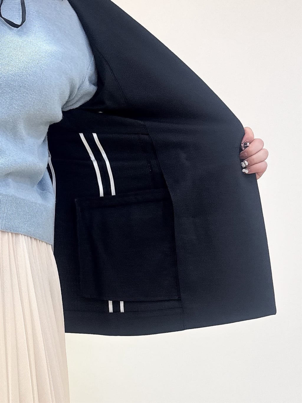 なかもとあきさんの「DRESSTERIOR｜【セットアップ可】リネンブレンドダブルブレストジャケット」を使ったコーディネート
