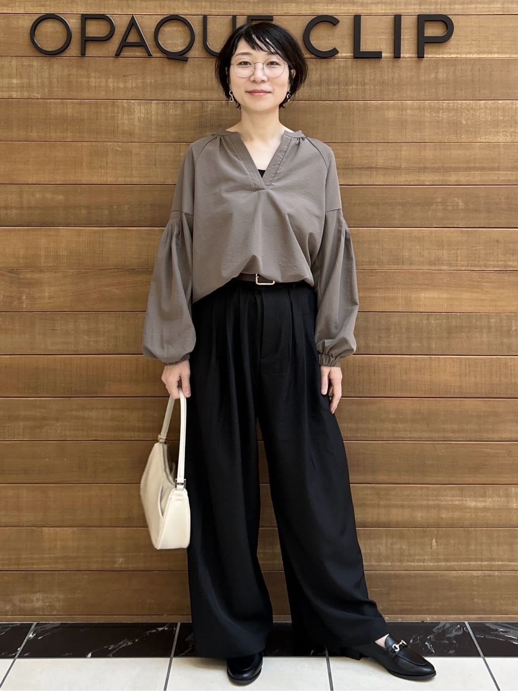 ゆうあさんの「OPAQUE.CLIP｜スラッシュポケットショルダーバッグ」を使ったコーディネート