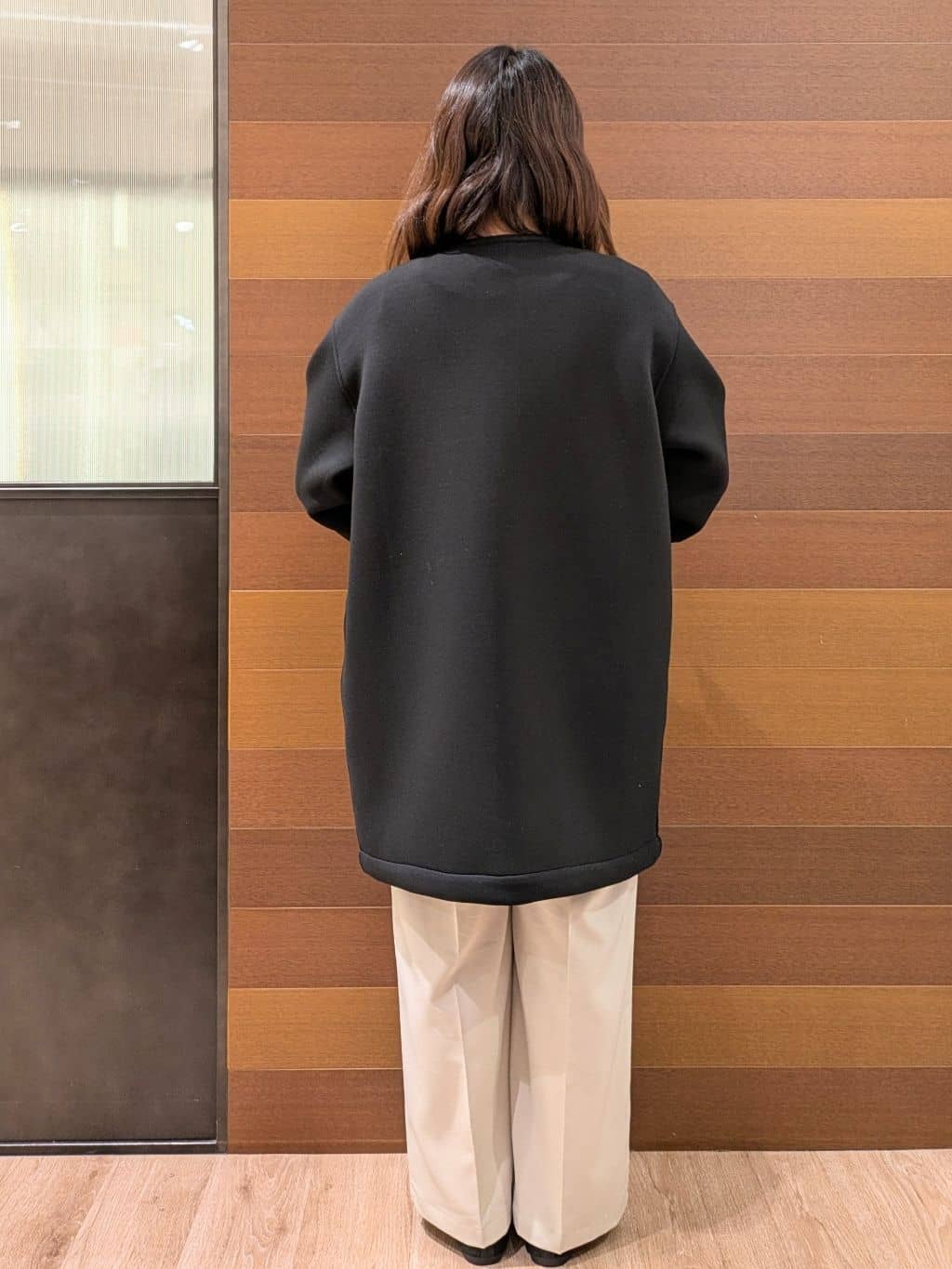むっちゃんさんの「OPAQUE.CLIP｜リバーシブル配色ノーカラーコート【洗濯機OK】」を使ったコーディネート