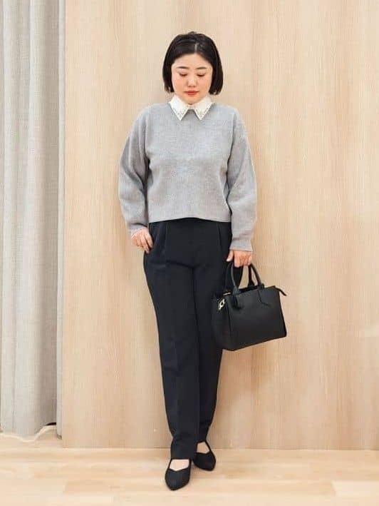 ふるさんの「grove｜毎日着たくなる、もちもち畦編みニット」を使ったコーディネート